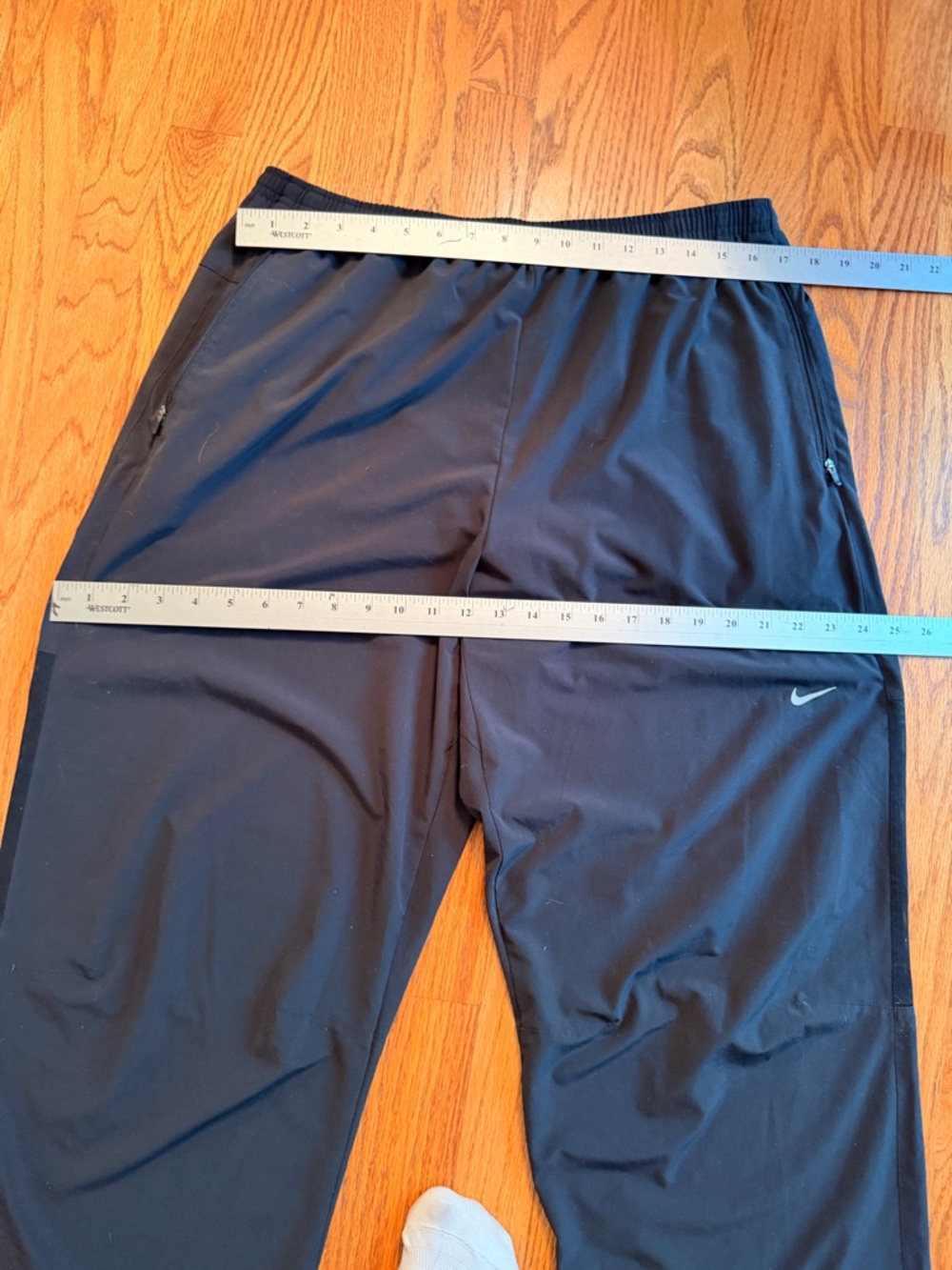 Nike Running Dri-Fit Joggers Mens XL Stretch Track Pants Zip Ankles Black, Sz XL - Picture 5 of 12